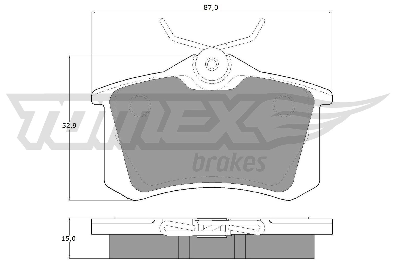 Obrázok Sada brzdových platničiek kotúčovej brzdy TOMEX Brakes  TX1078